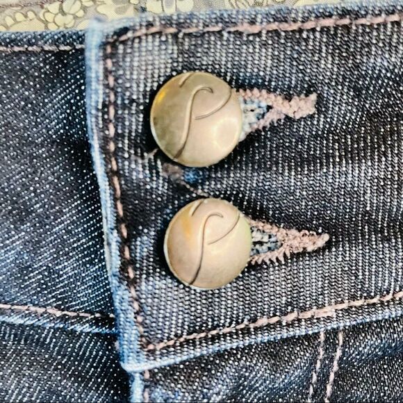 Paige Hidden Hills High Waist Straight Leg Dark Wash Jeans - Picture 5 of 6